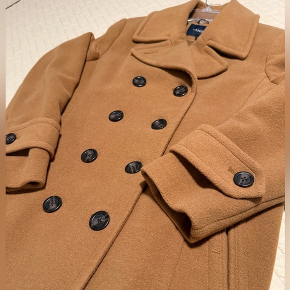Lands’ End Wool Peacoat Camel Tan Color - Picture 9 of 9